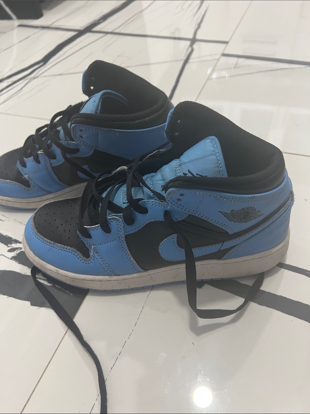Jordan Kids' High-Top Sneakers - Black/Light Blue